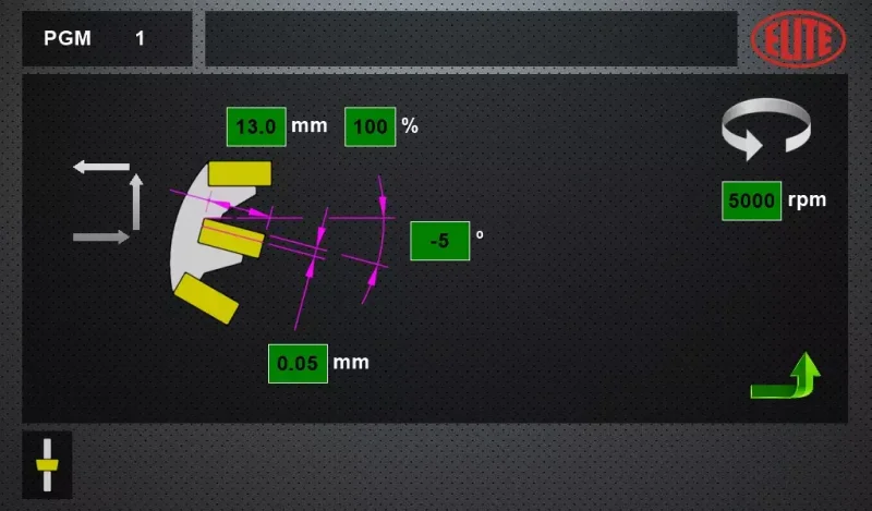 Écran tactile permettant une programmation rapide et facile. Modèle ELITE SVG 850